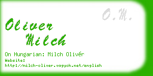 oliver milch business card